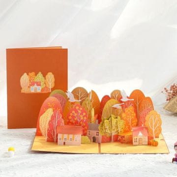 Mo 3D pop-up čestitka s godišnjim dobima - Jesen