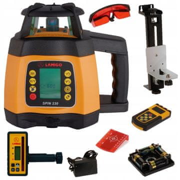 Lamigo SPIN 230 rotacijski laser s crvenim laserskim snopom, samonivelirajući 360