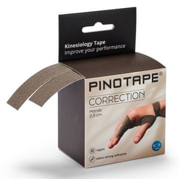 PINO PINOTAPE Korekturne trake za ruke, tamnosiva, 2,5 cm x 5 m, 2 kom.