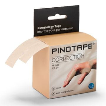 PINO PINOTAPE Korekcijske trake za ruke, korekcijska traka, svijetlo bež, 2,5 cm x 5 m, 2 kom.