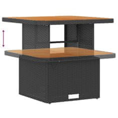 Vidaxl Sjedeća garnitura za vrt 10 pcs Crna poliratan