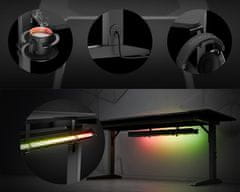 Genesis HOLM MODULAR 180 uredski / gaming stol, modularni, robusna konstrukcija, podesiva visina, RGB LED rasvjeta, crni