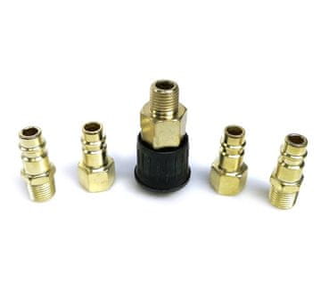 MAR-POL Pneumatska brza spojnica 1/4 - 5 komada mjedi