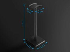 Genesis THULIUM 100 stalak za slušalice, neklizajuća baza, metal, siva (Gun Metal)