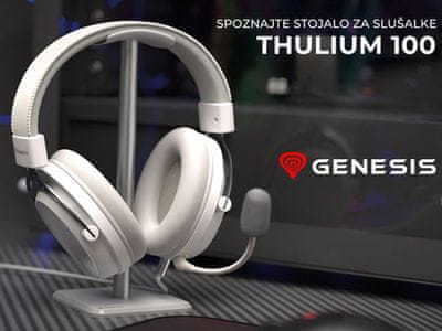 GENESIS THULIUM 100 (bela) - stojalo za slušalke