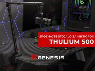 Mikrofonska roka Thulium 500 z držalom za slušalke
