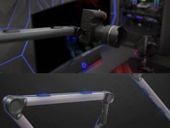 Genesis THULIUM 700 mikrofonski stalak/ruka, univerzalni dizajn, adapteri uključeni, podešavanje u 3 točke, držači kabela, metalni, crno-siva