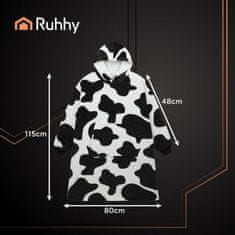 Ruhhy Hoodie deka s rukavima – Cow