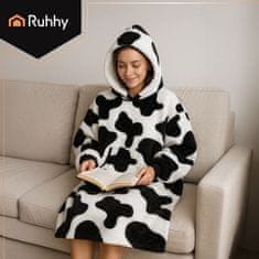 Ruhhy Hoodie deka s rukavima – Cow