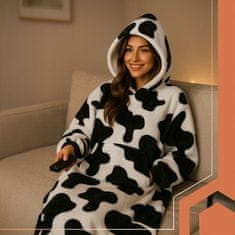 Ruhhy Hoodie deka s rukavima – Cow
