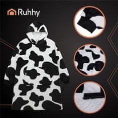 Ruhhy Hoodie deka s rukavima – Cow