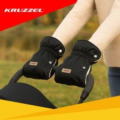 Kruzzel zimske rukavice za kolica od flisa – Crne