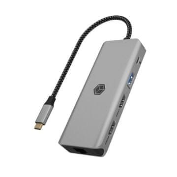 IcyBox IB-DK4012-CPD USB-C priključna stanica 9v1 s Power Delivery 100W
