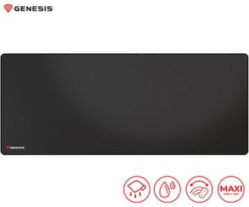 Genesis Podloga za miš CARBON 500 ULTRA LOGO, igraća / uredska, vodootporna, neklizajuća, crna