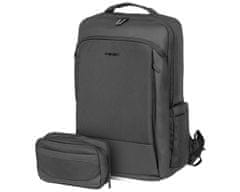 Natec KUDU PLUS univerzalni 3u1 ruksak, + organizator, za prijenosna računala do 39,6 cm (15,6), 16 L, vodootporan, crni