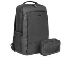 Natec KUDU PLUS univerzalni 3u1 ruksak, + organizator, za prijenosna računala do 39,6 cm (15,6), 16 L, vodootporan, crni