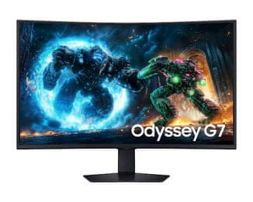 Samsung G75F Odyssey G7 monitor, zakrivljeni, VA, 180Hz (LS37FG750EUXEN)