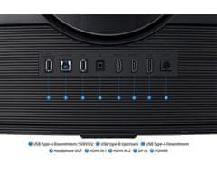 Samsung G75F Odyssey G7 monitor, zakrivljeni, VA, 180Hz (LS37FG750EUXEN)