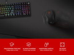 Genesis Podloga za miš CARBON 500 HYPER LOGO, gaming / uredska, vodootporna, neklizajuća, crna