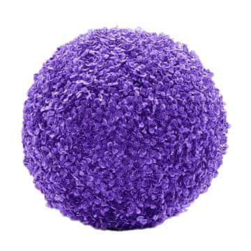 HOME & MARKER® Umjetna kuglasta biljka za vrt i terasu, zelena dekoracija otporna na UV i vodu, promjer 18 cm | TOPIORB Ljubičasta