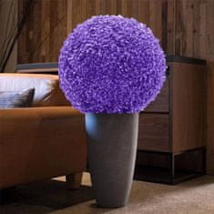 HOME & MARKER® Umjetna kuglasta biljka za vrt i terasu, dekoracija otporna na UV i vodu | TOPIORB Ljubičasta , 18 cm