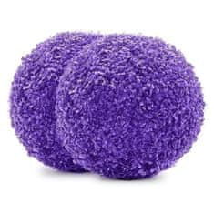 HOME & MARKER® Umjetna kuglasta biljka za vrt i terasu, dekoracija otporna na UV i vodu | TOPIORB Ljubičasta , 18 cm