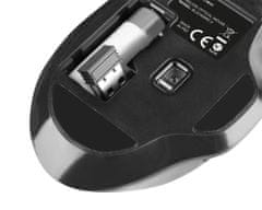 Natec BLACKBIRD 2 bežični miš, ergonomski, USB 2.4GHz, 1600DPI, tihe tipke, 1x AA, crni