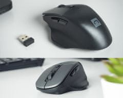 Natec BLACKBIRD 2 bežični miš, ergonomski, USB 2.4GHz, 1600DPI, tihe tipke, 1x AA, crni