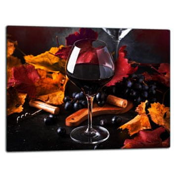 STAKLENI TANJUR DASKA ZA REZANJE 52x40 VINO