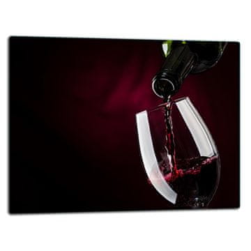 STAKLENI TANJUR DASKA ZA REZANJE 52x40 VINO