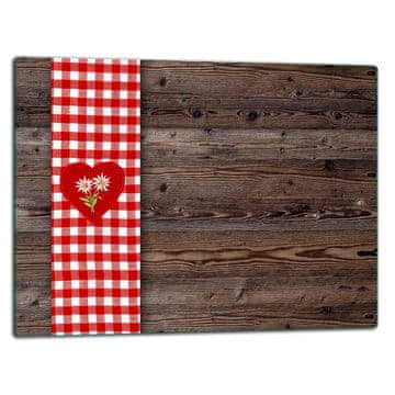 STAKLENA DASKA ZA REZANJE 52x40 DRVENA