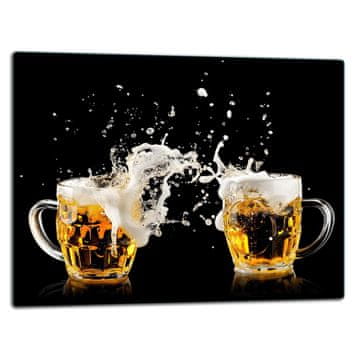 STAKLENA DASKA ZA REZANJE 52x40 PIVO