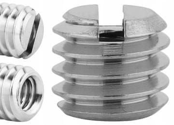 Navojna matica, redukcija, adapter za stativ, 3/8" s utorom, bakar, 8 mm