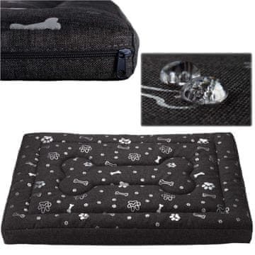 ELS Krevet za pse, madrac za pse, tamnosiva D 100x70