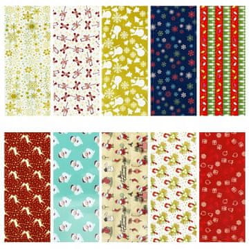 10x BOŽIĆNI SET FOLIJA ZA PRIJENOS NOKTIJU 10cmx4cm