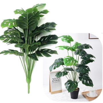 Nobo Kids UMJETNA BILJKA U LONCALICAMA MONSTERA VELIKA DEKORACIJA ZA KUĆNI URED 60 CM