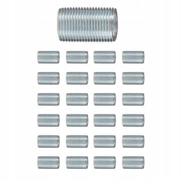 moonlight NAVOJNI CIJEVNI NIPL M10 X 20 MM SET OD 25 - ZA SVJETILJKE I RASVJETU