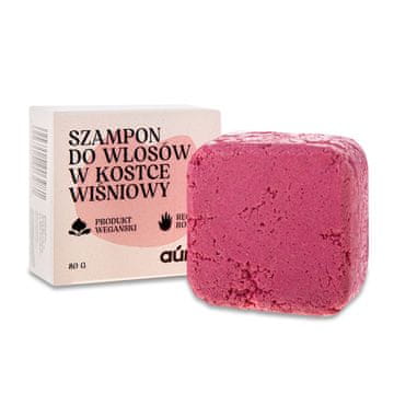 Šampon u čvrstom obliku s mirisom višnje 80 g s uljem višnje | sjaj i glatkoća