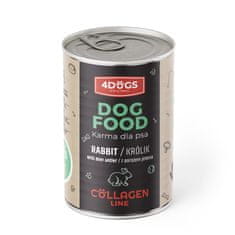4DOG Collagen Line hrana - s rogovima i ZEČJEM 400 g - 10+2 gratis