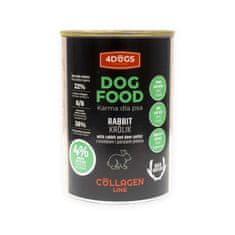 4DOG Collagen Line hrana - s rogovima i ZEČJEM 400 g - 10+2 gratis