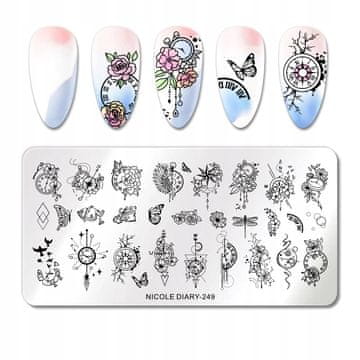 BORN Ploča za žigosanje noktiju za Nail Art NicoleDiary-249