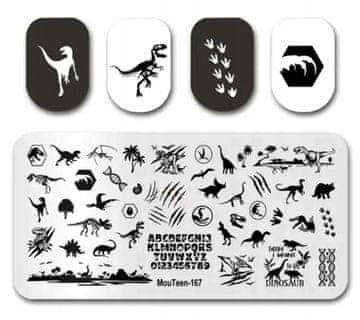 BORN Pločica za žigosanje noktiju za uzorke dinosaura
