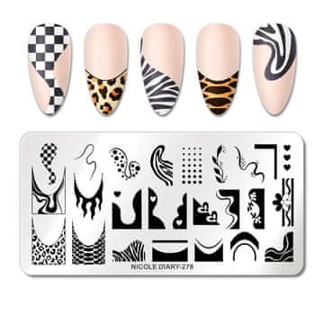 BORN Ploča za žigosanje noktiju za Nail Art NicoleDiary-278