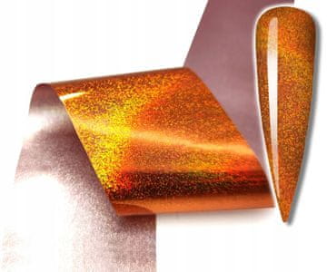 FOLIJA ZA TRANSFER 10cmx4cm NARANČASTA HOLO