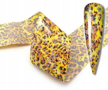 FOLIJA ZA TRANSFER 10cmx4cm ČIPKA S LEOPARD TOČKAMA