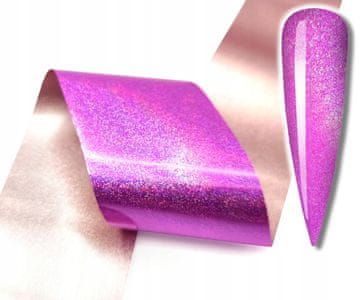 Folija za transfer noktiju 10cmx4cm roza hologramska