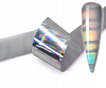 FOLIJA ZA TRANSFER 10x2,5 cm HOLO VALOVITI CVIJET S SUZAMA
