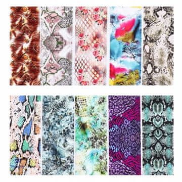 10x FOLIJA ZA PRIJENOS NOKTIJU 10cmx4cm SET ZMIJA, ZMIJA KOŽA