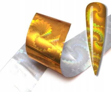 FOLIJA ZA TRANSFER 10x2,5 cm HOLO ZLATNI VRTLOG