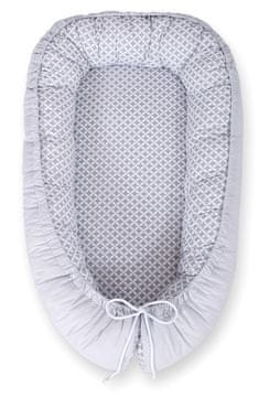 Bobono Dvostrana povojnica za dječji ogradići Cocoon Premium - mini rozeta siva